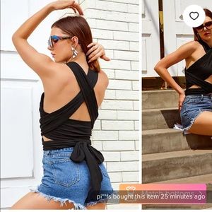 Criss Cross Back Crop top bundle of 2